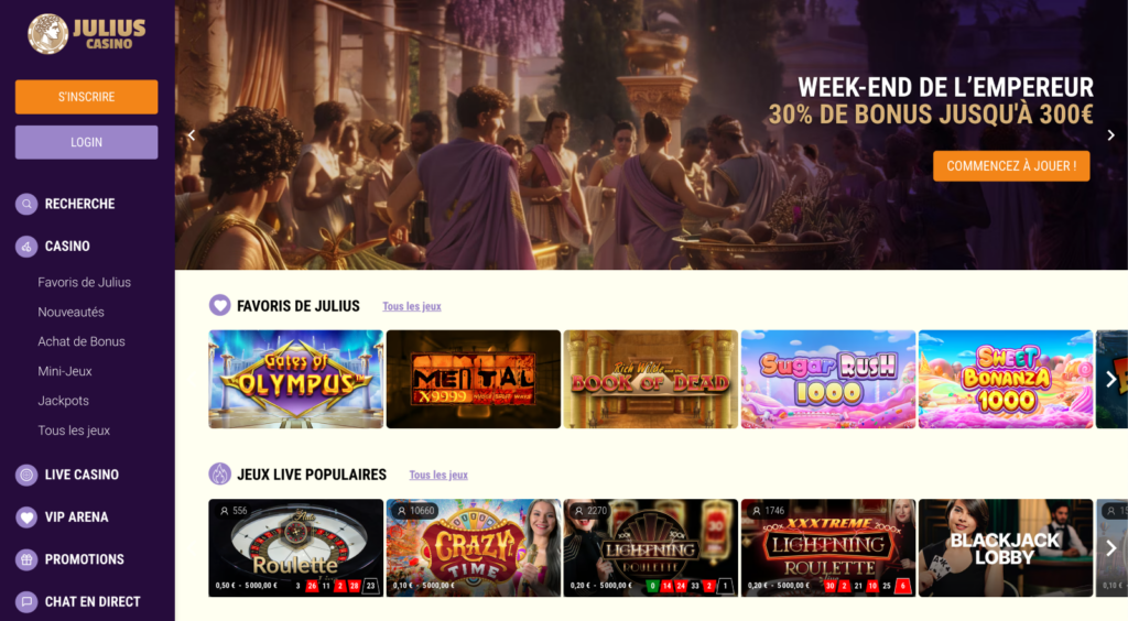 Évaluation des avantages sans dépôt du Julius Casino aux Pays-Bas